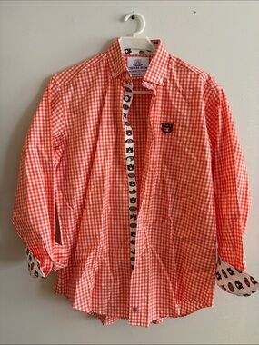 Auburn University Thomas Dean collegiate button up Fit sports shirt Large